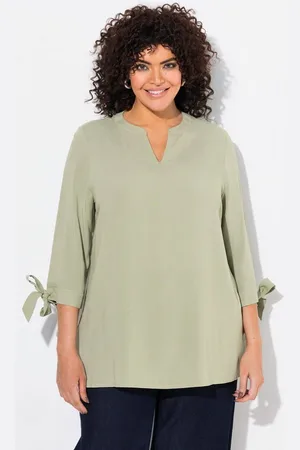 Ulla Popken Longbluse Bluse Ärmelschleife A-Linie 3/4-Arm - Verkäufer: Popken Fashion Group
