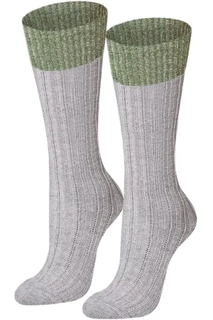 Von Jungfeld Socken Warme Baumwollsocken in Grün - Verkäufer: