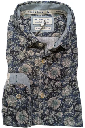 Colours & Sons Langarmhemd Hemd Flower Print L (1-tlg) - Verkäufer: Mack Mode