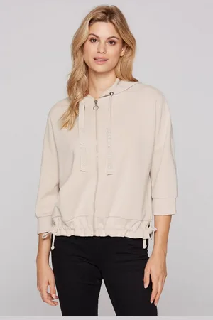 Soccx Kapuzensweatjacke mit überschnittenen Schultern
