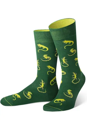 Von Jungfeld Socken Gemusterte Socken mit Leguan Icon in Grün - Verkäufer: