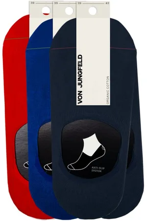 Von Jungfeld Socken Füßlinge in Rot / Blau / Dunkelblau in mehrfarbig - Verkäufer: