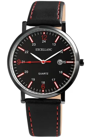 Excellanc Quarzuhr EX0410 Herrenuhr Lederimitationsarmband, Herrenuhr Lederimitat - Verkäufer: Shaghafi GmbH