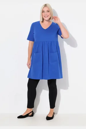 Ulla Popken Longshirt Longshirt Empirenaht A-Linie V-Ausschnitt Halbarm - Verkäufer: Popken Fashion Group