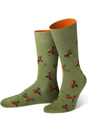 Von Jungfeld Socken Grüne Socke mit Pferdmotiv - Verkäufer: