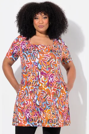 Ulla Popken Longshirt Longshirt A-Linie Carree-Ausschnitt Halbarm - Verkäufer: Popken Fashion Group