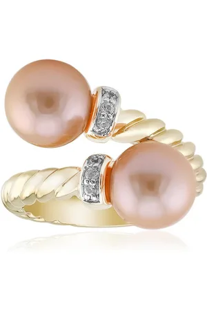 Cavill Silberring Pfirsich Ming Perle Vergoldeter Silber Ring, China 8.5mm (1-tlg) - Verkäufer: Juwelo Deutschland GmbH
