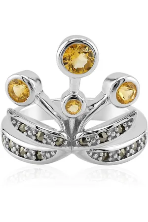 Cavill Silberring Madagaskar Citrin & Markasit Sterling Silber Ring (1-tlg) - Verkäufer: Juwelo Deutschland GmbH