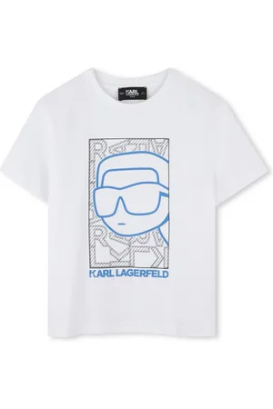 Karl Lagerfeld Print-Shirt KIDS T-shirt weiß mit Karlfigur in Puffprint-Design - Verkäufer: coolkids-store