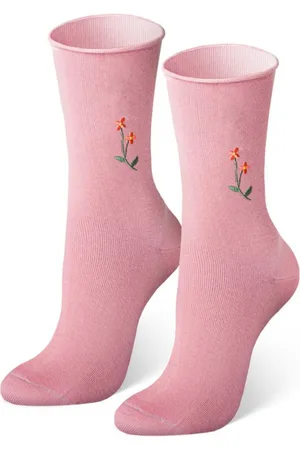Von Jungfeld Socken Gemusterte Socken mit Blumen Icon in Pink - Verkäufer:
