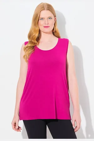 Ulla Popken Longtop Top Rundhals Classic Stretch breite Träger - Verkäufer: Popken Fashion Group