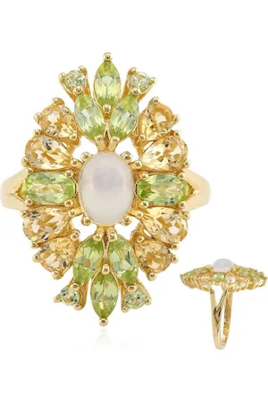 Cavill Silberring Welo Opal Peridot Citrin Ring, vergoldetes Silber (1-tlg) - Verkäufer: Juwelo Deutschland GmbH