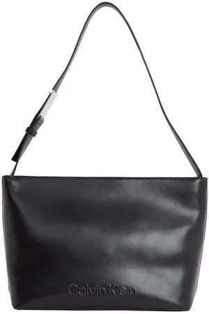 Calvin Klein Shopper EMBOSSED LOGO MEDIUM SHOPPER, große Umhängetasche, Schultertasche, Einkaufstasche Damen