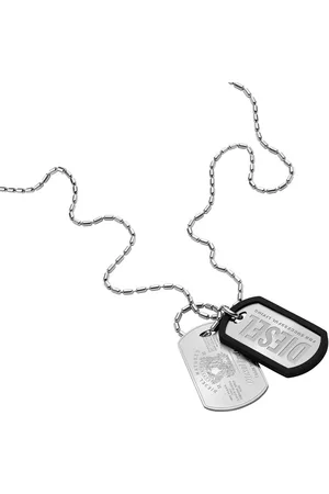 Diesel Kette mit Anhänger Schmuck Geschenk Edelstahl Halskette FONT, DX1553040, DX1554001