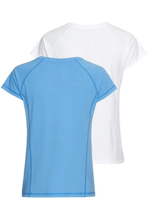 FAYN SPORTS Funktionsshirt Double Pack Essential (Packung, 2-tlg., 2er-Pack) Kurzarm, lockere Passform, unifarben, V-Ausschnitt