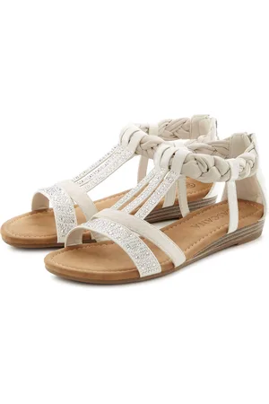 Lascana Sommerschuh Sandale mit Glitzersteinen, kleiner Keilabsatz, Sandalette, Sommerschuh VEGAN