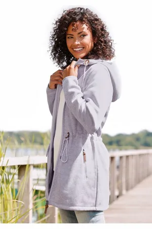 Lascana Fleecejacke mit Kapuze