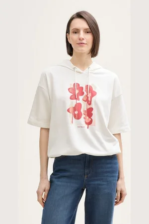 TOM TAILOR Sweatshirt Hoodie Sweatshirt mit Print - Verkäufer: