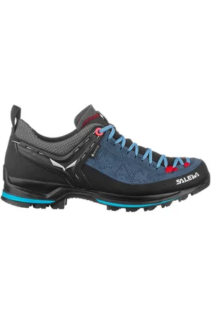 Salewa WS MTN TRAINER 2 GTX DARK DENIM/FLUO CORAL Trekkingschuh - Verkäufer: gue-sport