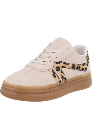 Ital-Design Damen Low-Top Freizeit Sneaker (88828226) Keilabsatz/Wedge Sneakers Low in Beige - Verkäufer: