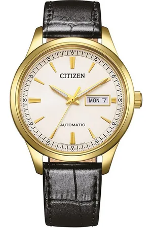 Citizen Automatikuhr mit Lederband Goldfarben - Verkäufer: uhrcenter