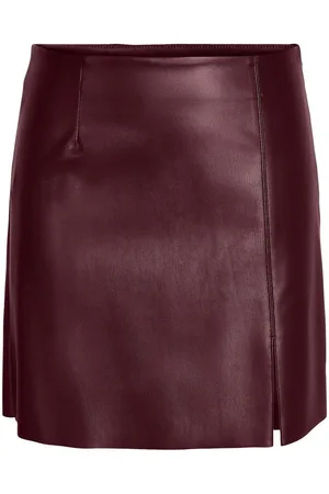 Noisy May Sommerrock Modischer aus Lederimitat mit seitlichem Schlitz (1-tlg) NMCLARA PENNY PU HW SLIT SKIRT NOOS - Verkäufer: ARIZONAS