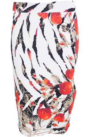Passioni Strickrock mit Blumen-Zebra-Muster - Verkäufer: Passion Mode