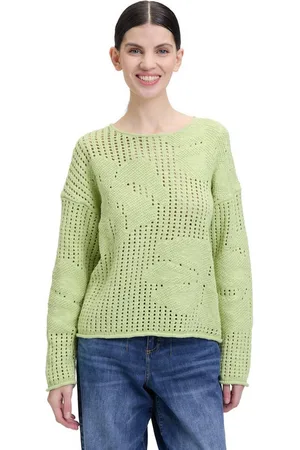 Cartoon Strickpullover Strickpullover mit Rundhalsausschnitt (1-tlg) Struktur