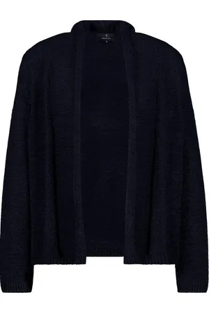 monari Outdoorjacke Stricküberwurf mit Schalkragen deep ocean - Verkäufer: Lieblingsstücke