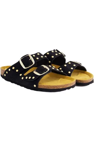 STUDIO UNTOLD Leder-Pantolette Ziernieten Kork-Tieffußbett Sandalette - Verkäufer: Popken Fashion Group