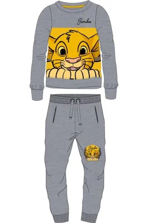 Disney Trainingsanzug König der Löwer Trainingsanzug Lang "Simba", Hellgrau, 92-128 (Set, 2-tlg), für Kinder, bestehend aus Hose und Pullover - Verkäufer: kaufhaus-chemnitz