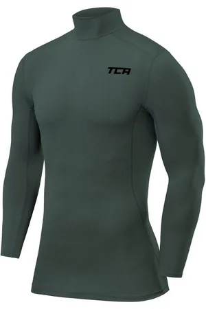 TCA Funktionsshirt Jungen Kompressions Thermoshirt, Langarm, Dunkelgrün, 12-14 Jahre (1-tlg) - Verkäufer: SellerX14