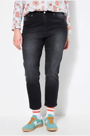 STUDIO UNTOLD Regular-fit-Jeans Mom-Jeans Black Denim 5-Pocket - Verkäufer: Popken Fashion Group