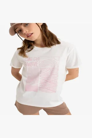 Roxy Print-Shirt Oceanregular Poster - T-Shirt für Frauen M, Egret - Verkäufer: MOOLOOLABAS