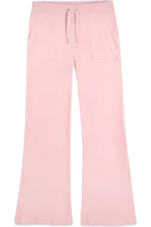 Juicy Couture Sweathose LAYLA LOW RISE POCKETED FLARE PANT Damen Trainingshose Damen, Sweathose, Velour, Jogginghose mit Glitzer, Sale