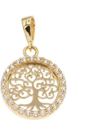 Bella Carina Kettenanhänger Gold Anhänger Baum des Lebens mit Zirkonia 585 Gold 14 Karat, 585 Gold - Verkäufer: