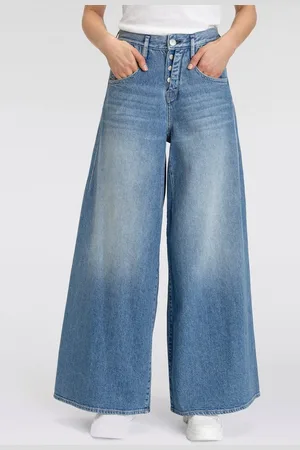 Herrlicher 5-Pocket-Jeans Shyra Palazzo Denim mit besonders weitem Bein