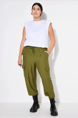 STUDIO UNTOLD Funktionshose Cargohose Wide Shape Elastikbund -saum - Verkäufer: Popken Fashion Group