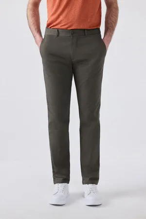 DS DAMAT Chinohose Ds Damat Slim Fit Chinohose aus Dobby-Baumwolle, seitliche Taille, ela - Verkäufer: MegaMerchant