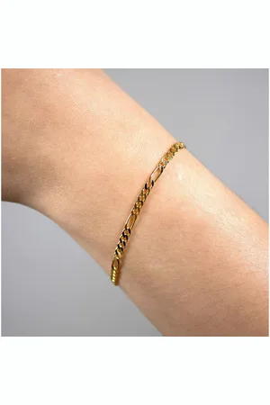 HOPLO Goldarmband Goldkette Figarokette Länge 19cm - Breite 2,8mm - 333-8 Karat Gold - Verkäufer: Holzenplotz
