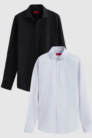 DS DAMAT Streifenhemd Ds Damat Slim Fit / Italienischer Kragen Schmaler Schnitt Klassische K - Verkäufer: MegaMerchant