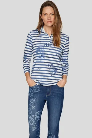 Rabe Print-Shirt Maritimes Poloshirt mit Details