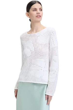 Cartoon Strickpullover Strickpullover mit Rundhalsausschnitt (1-tlg) Struktur