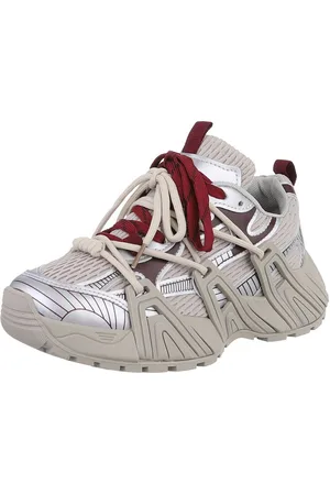 Ital-Design Damen Low-Top Freizeit Sneaker (88828441) Keilabsatz/Wedge Sneakers Low in Silber - Verkäufer: