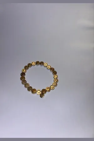 Biba Armband Armband metall, Smile gold oder silber matt, elastisch - Verkäufer: Rotatec-Niwita