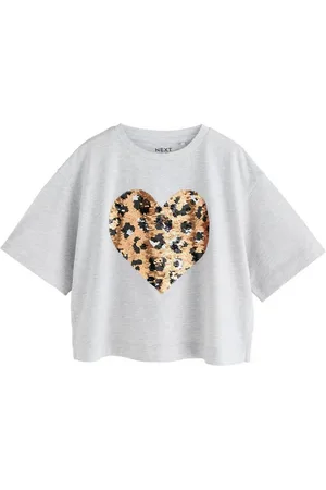 Next Paillettenshirt T-Shirt mit Animalprint-Paillettenherz (1-tlg) - Verkäufer: Germany GmbH