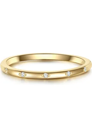 Glanzstücke Fingerring GSM1310 (1-tlg), Ring Sterling Silber gelbgold Zirkonia weiß