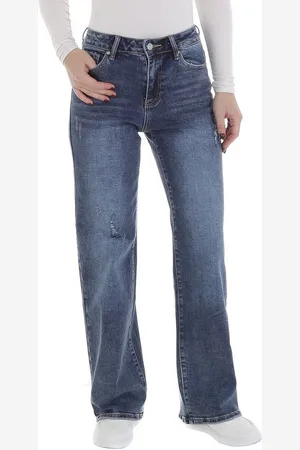 Ital-Design Weite Jeans Damen Freizeit (88836922) Destroyed-Look Stretch High Waist Jeans in - Verkäufer: