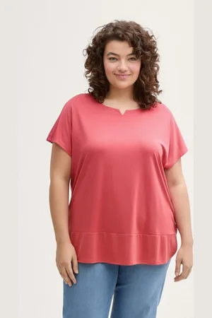 TOM TAILOR T-Shirt Plus Size - T-Shirt im Material-Mix - Verkäufer: TOM TAILOR