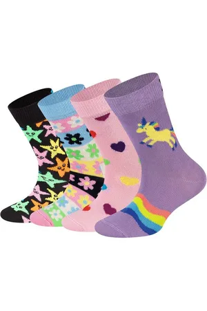 Happy Socks Basicsocken Kids Rainbow-Heart-Starfish-Flower Socks aus nachhaltiger Baumwolle, recycelt - Verkäufer: GoJungo GmbH